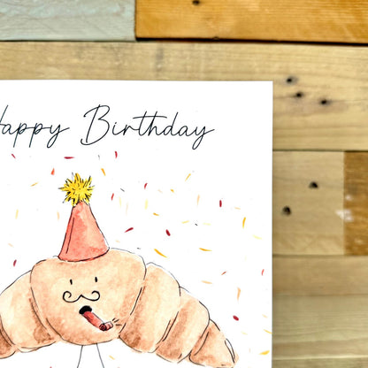 Partying Pierre Birthday Card