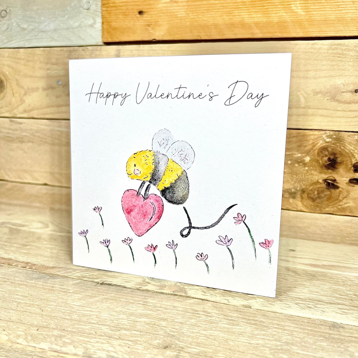 Air Mail Bee Valentine's Card