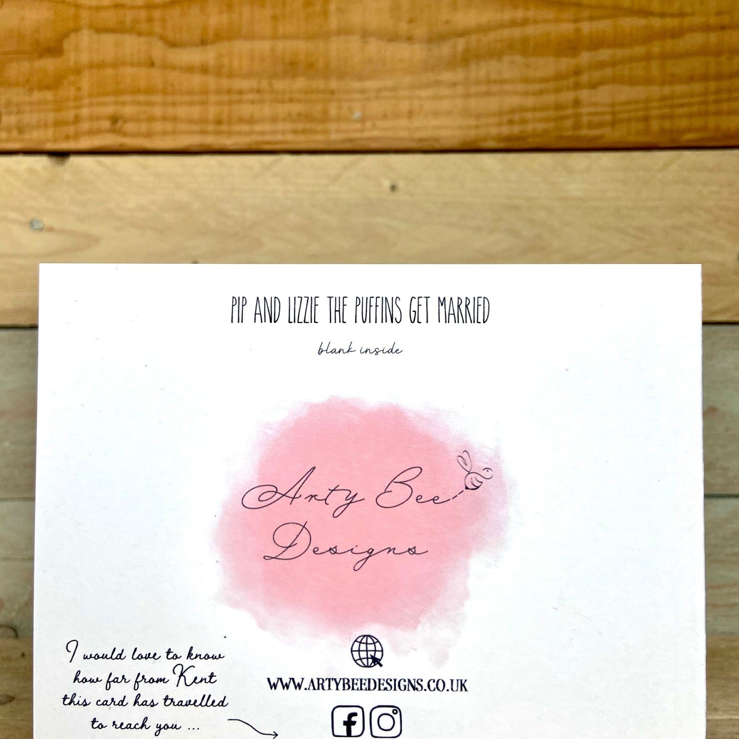 Pip and Lizzie the Puffin's Get Married Wedding Card