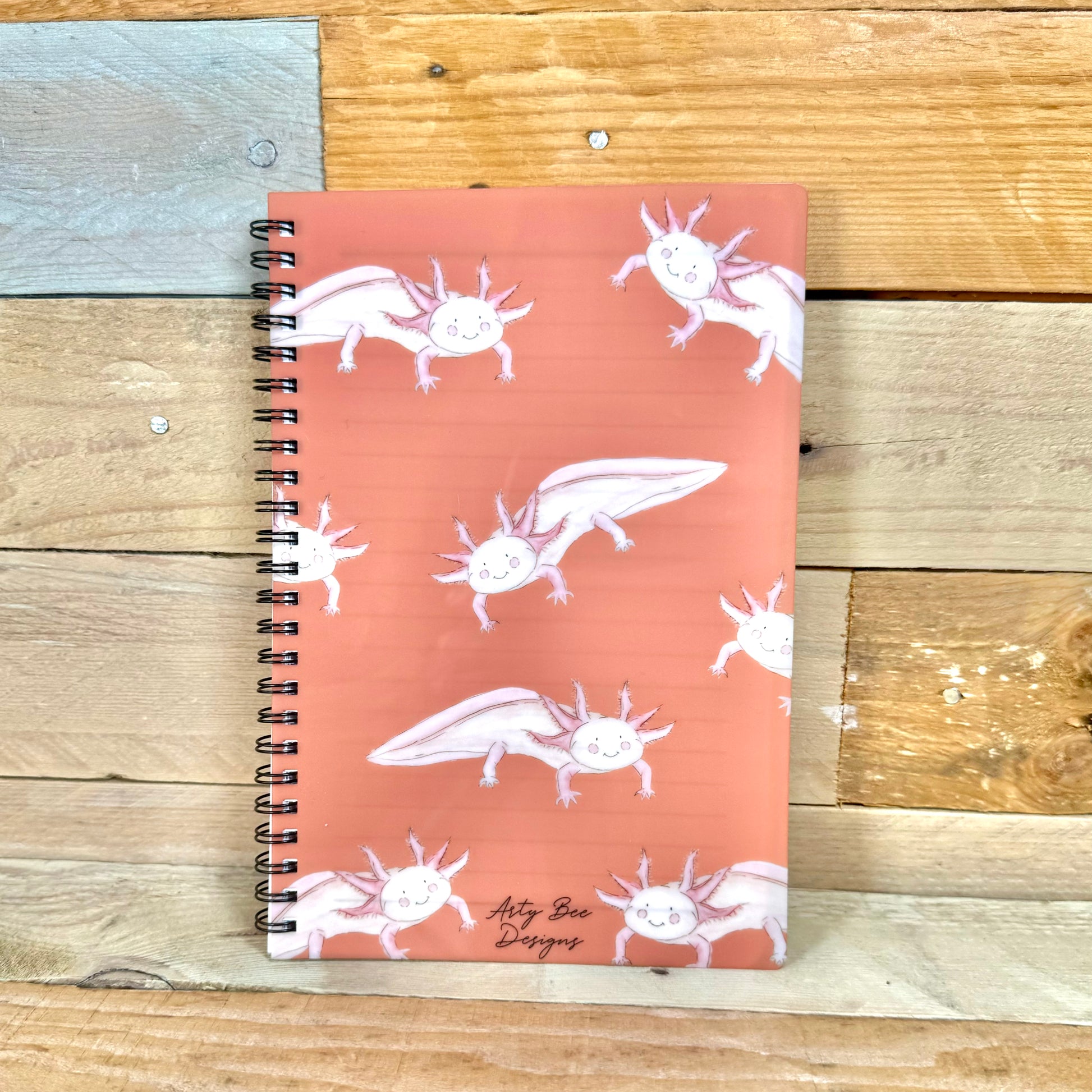 Axolotl A5 notebook – Arty Bee Designs