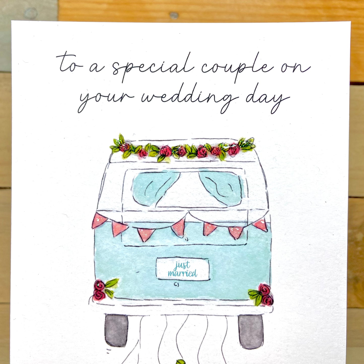 Camper Full of Love Wedding Card