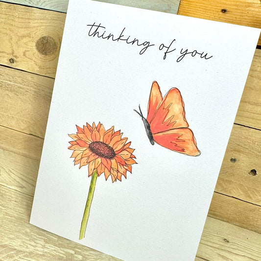 Thinking of You Calendula Card