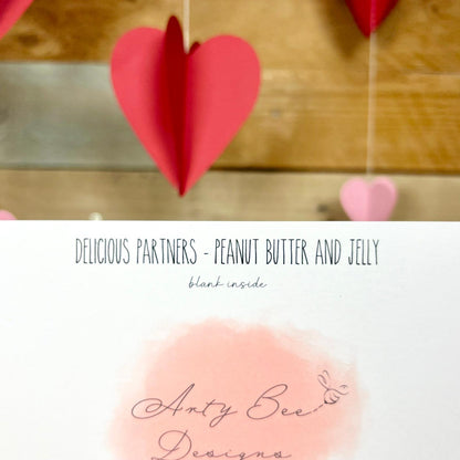 Peanut Butter And Jelly Valentine's Card