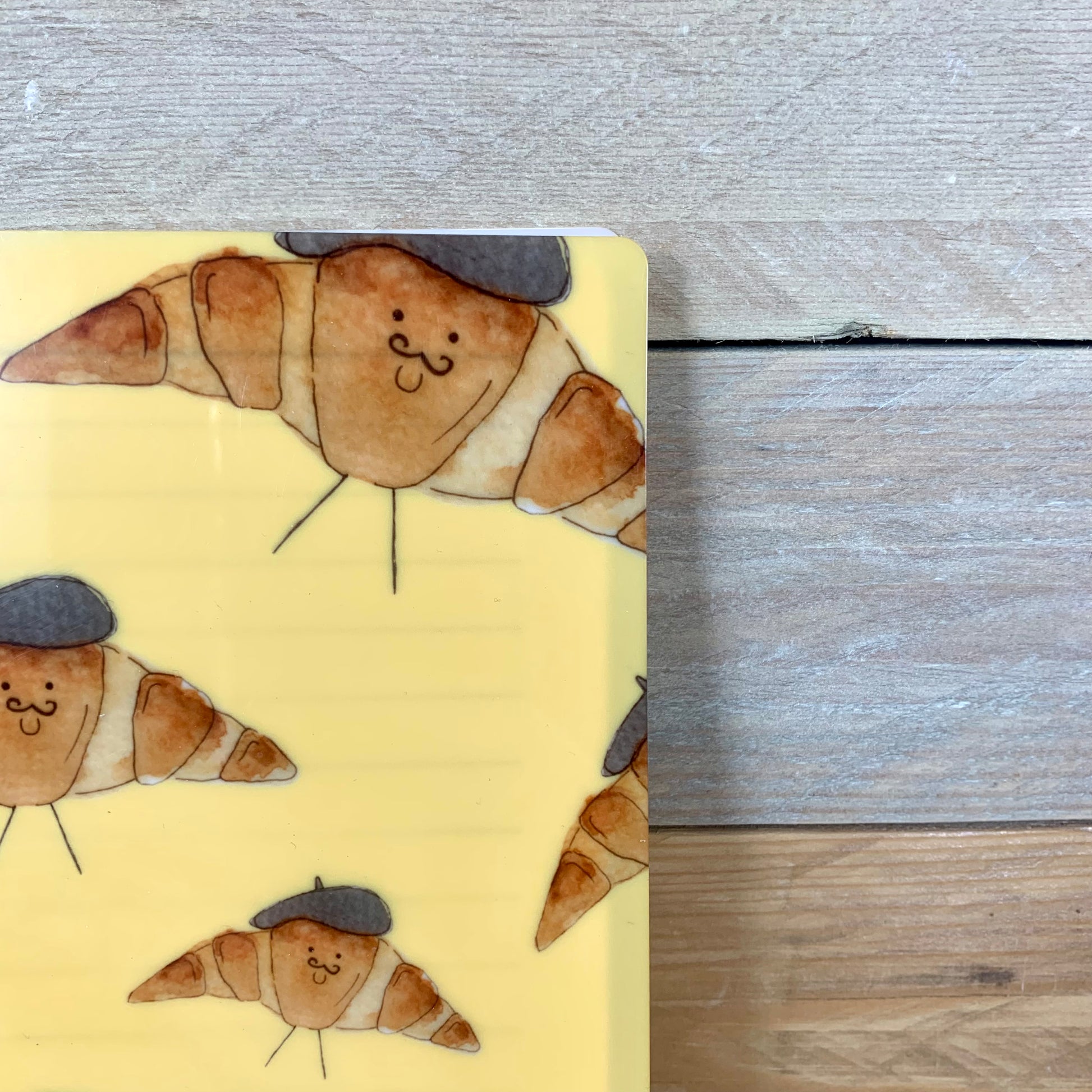 Pierre la Patisserie plastic cover wire bound A5 notebook - Arty Bee Designs 