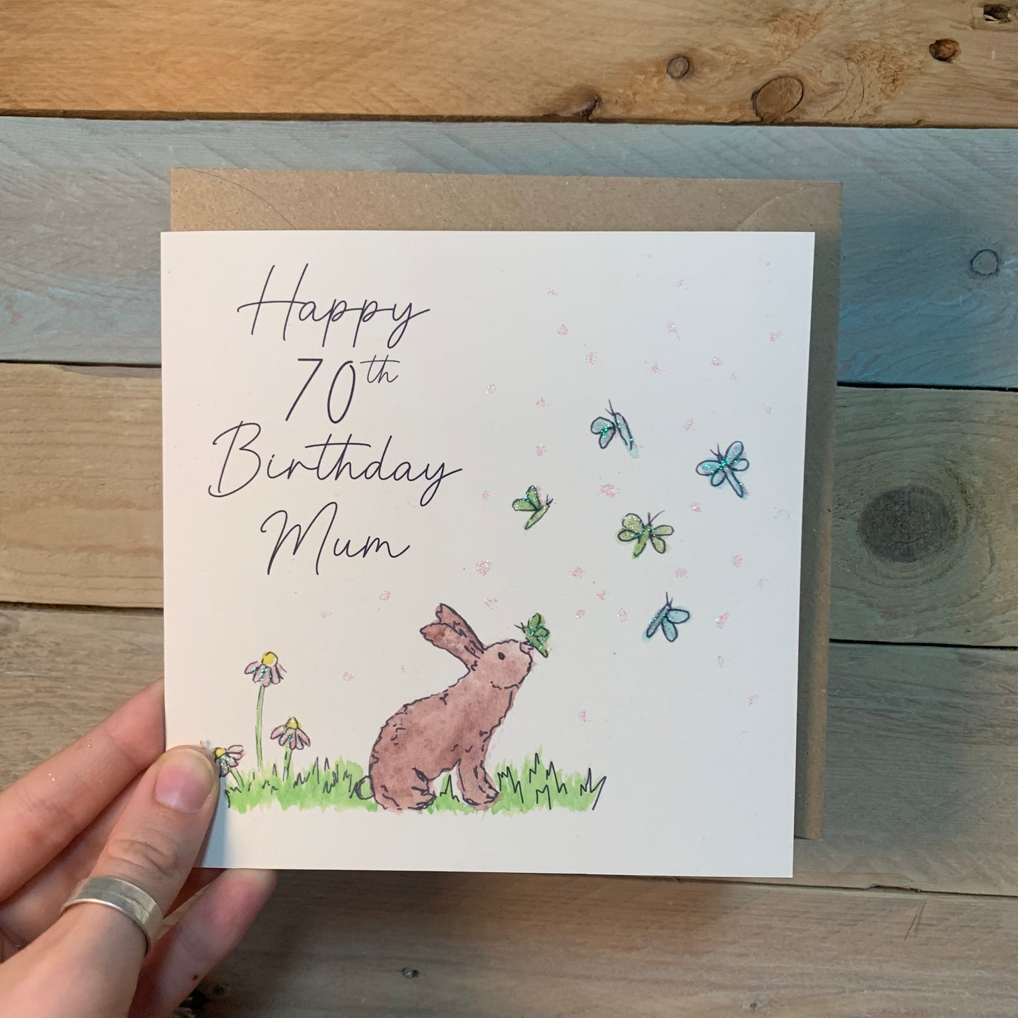 There's a Glitter Bug on My Nose Birthday Card - Arty Bee Designs 