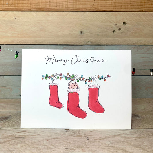 Stockings Christmas Card