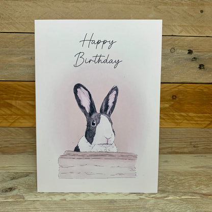 Peek A Boo Bunny Birthday Card