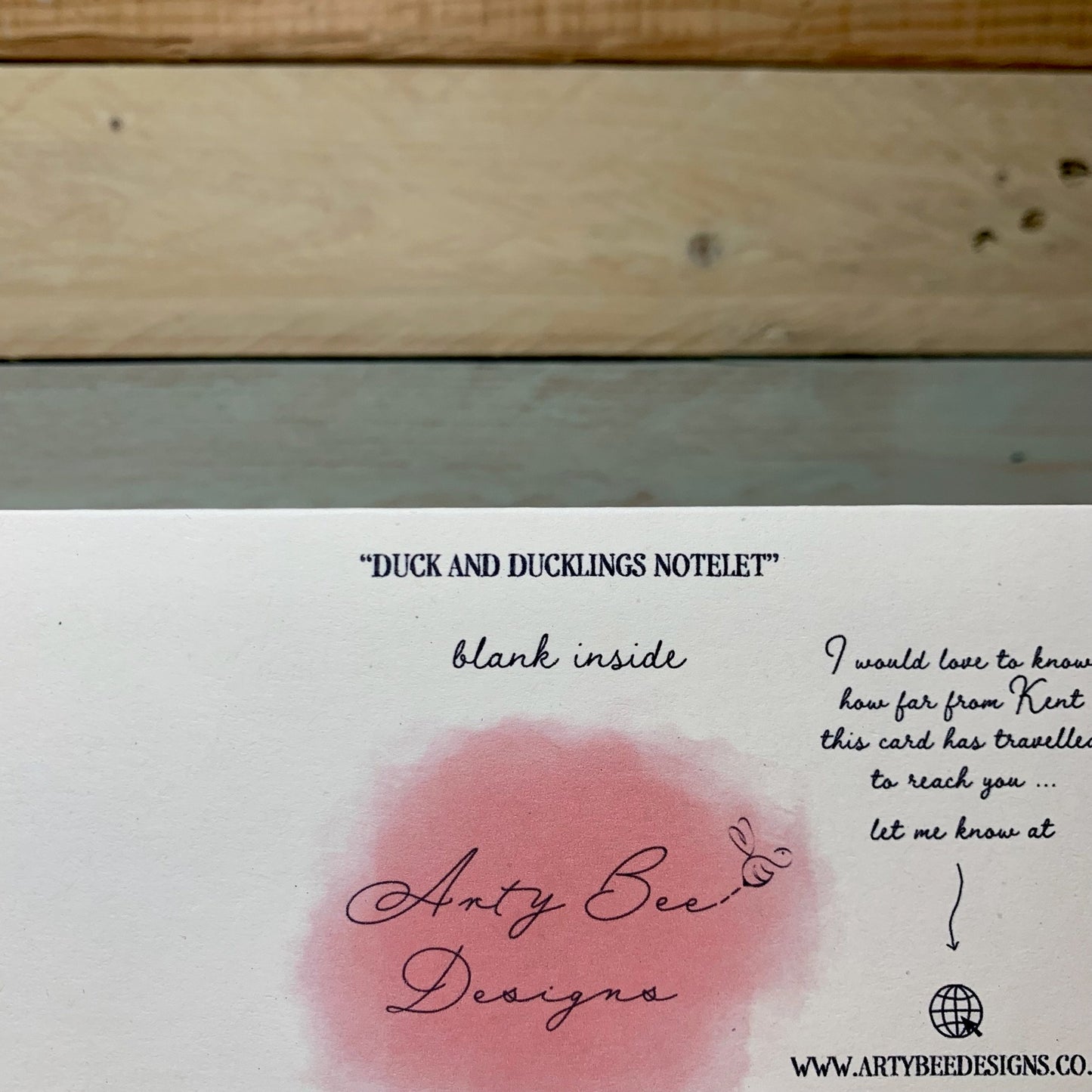 Duck and Duckling Notelet - Arty Bee Designs 