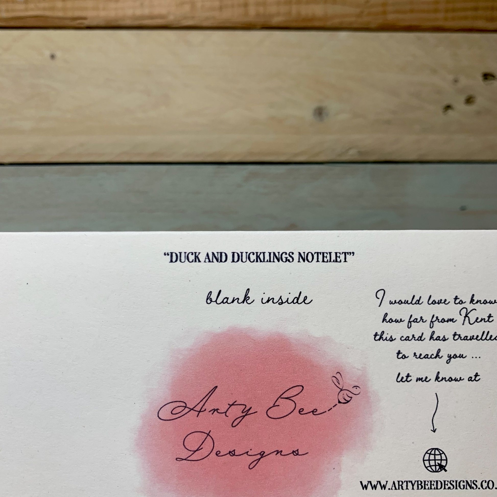 Duck and Duckling Notelet - Arty Bee Designs 
