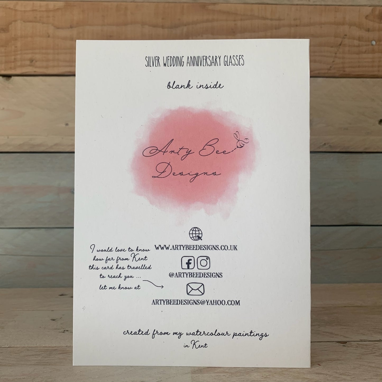 Silver Anniversary Champagne Card