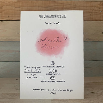 Silver Anniversary Champagne Card