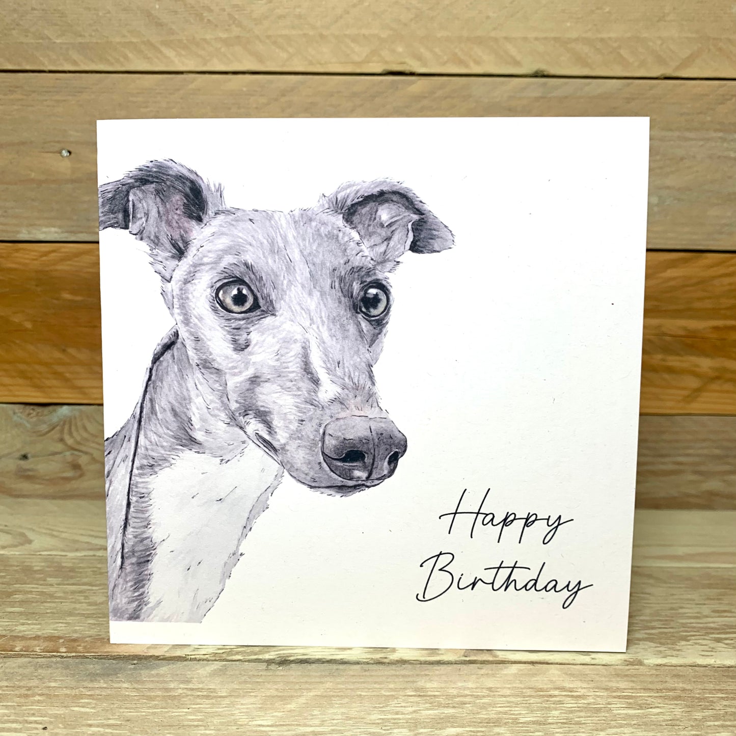 Long Noses Whippet Birthday Card