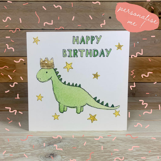 Dinosaur King Birthday Card - Arty Bee Designs 