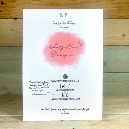 Mr Fox Birthday Card