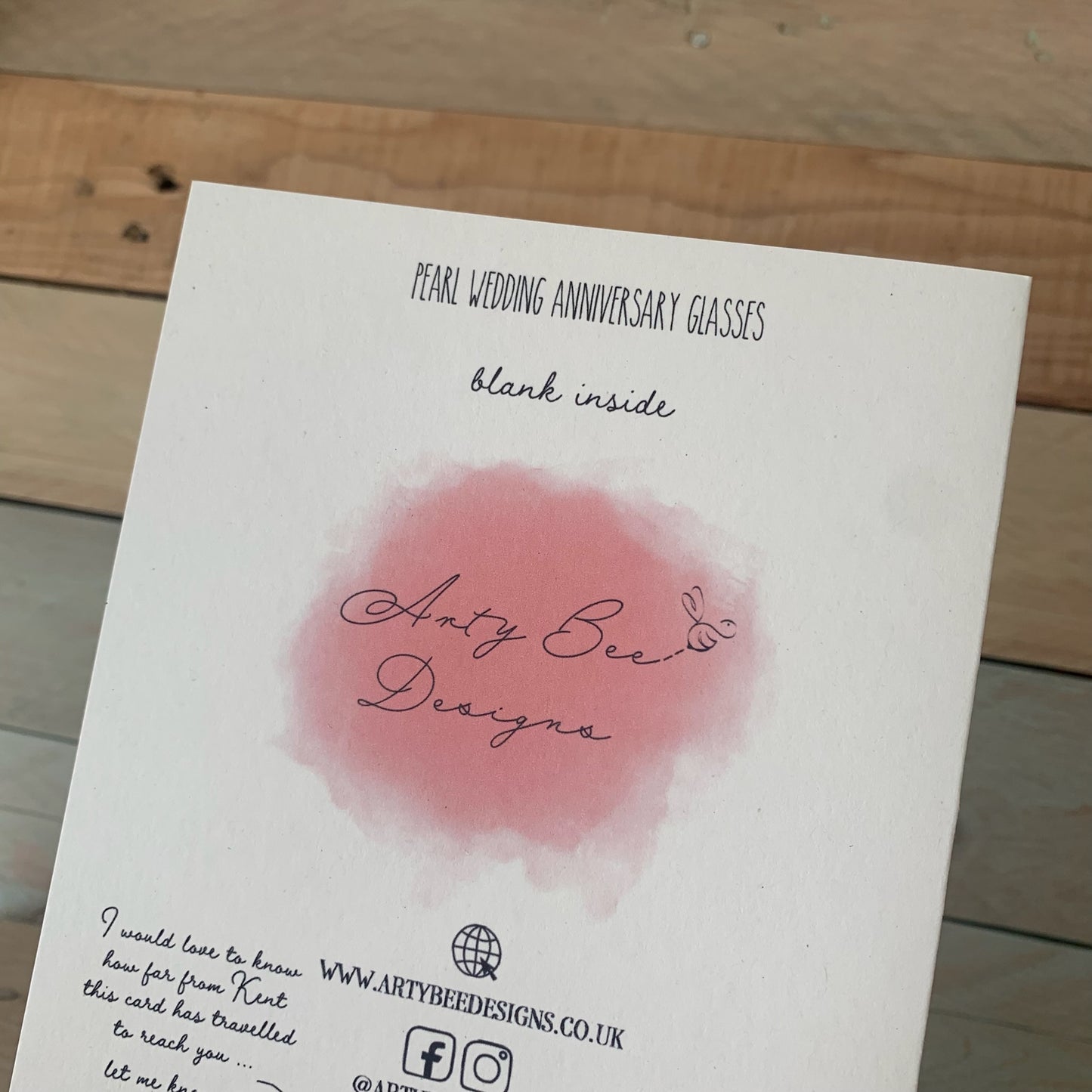 Pearl Anniversary Champagne Card