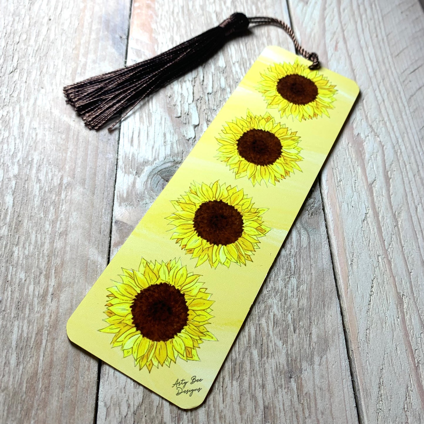 Sunflower Metal Bookmark With Tassel