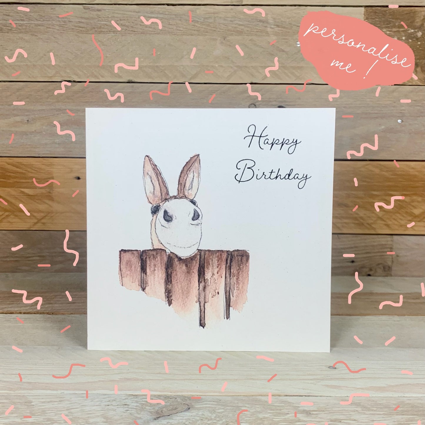 Dotty the Donkey Card - Arty Bee Designs 