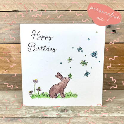 There's a Glitter Bug on My Nose Birthday Card - Arty Bee Designs 