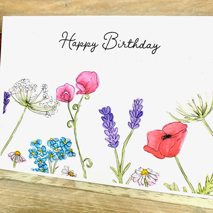 Wildflower Birthday Card