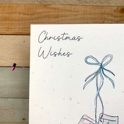 Ice Skates Christmas Card