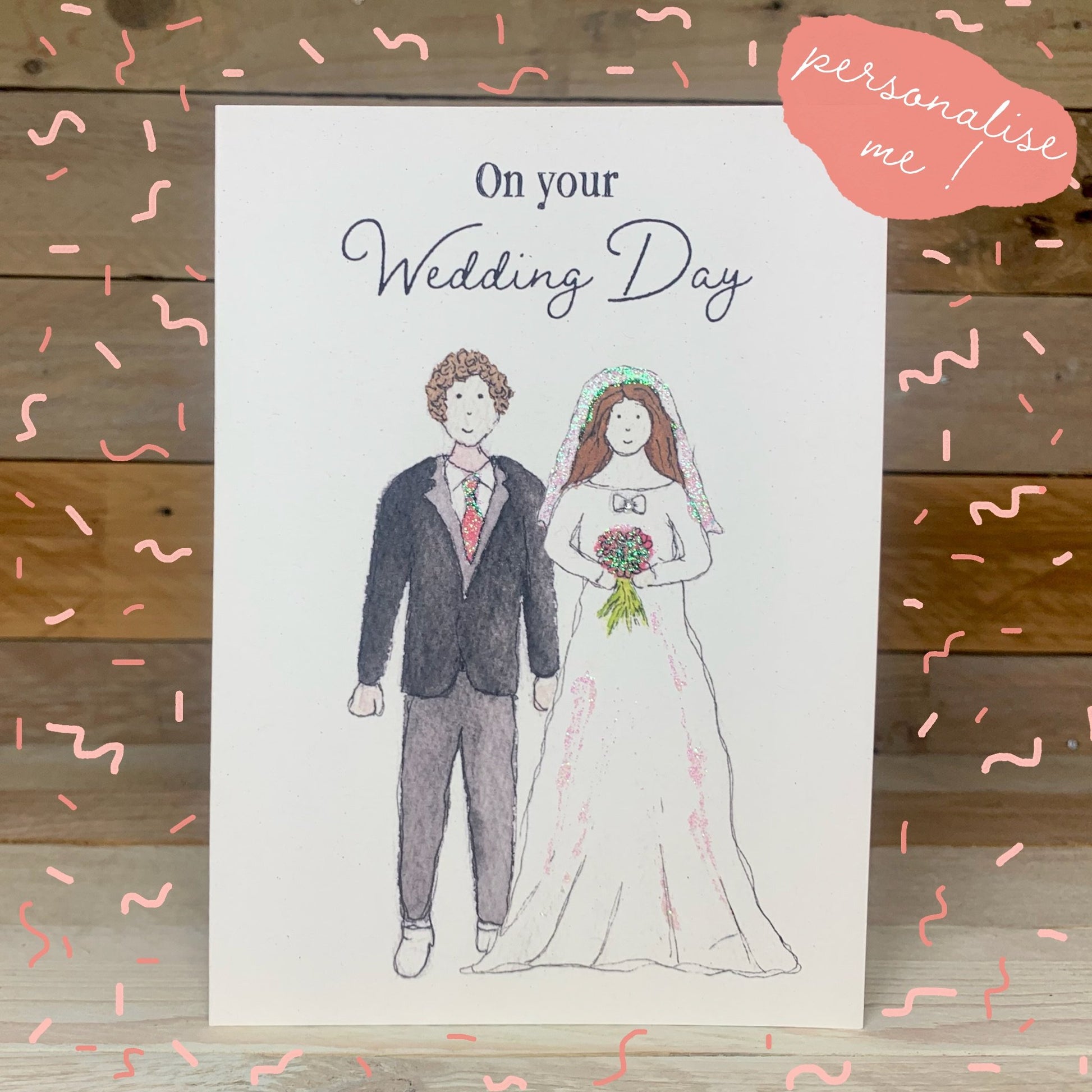 Wedding Couple Card - Arty Bee Designs 