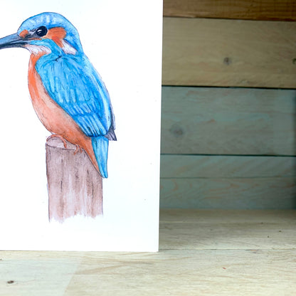 Beaky Blue The Kingfisher Birthday Card