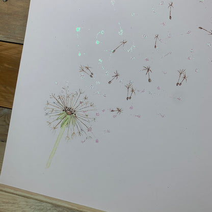 Dandelion Square Print - Arty Bee Designs 