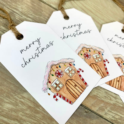 Gingerbread House Christmas Gift Tags