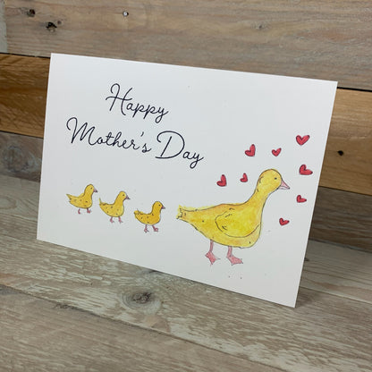 Mother Duck and Ducklings Mother's Day Card