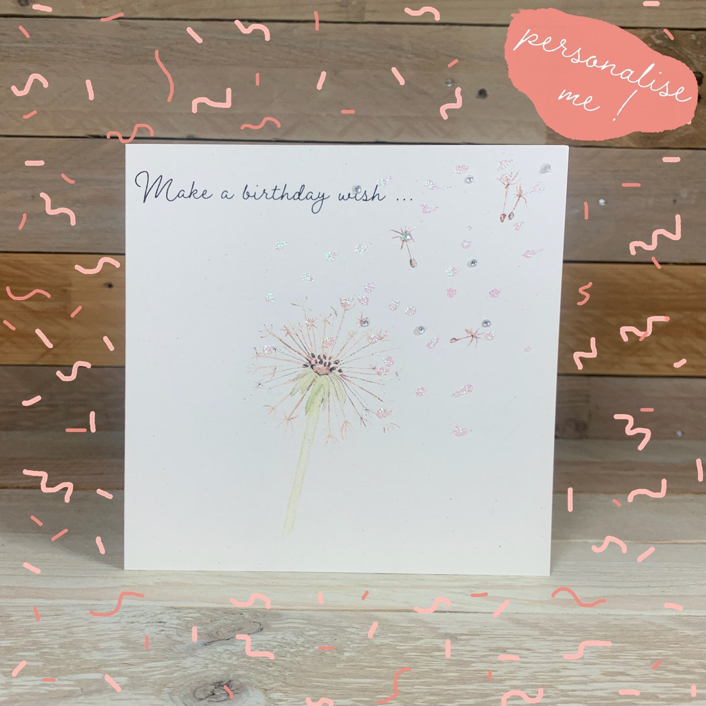 Dandelion Wishes Birthday card - Arty Bee Designs 