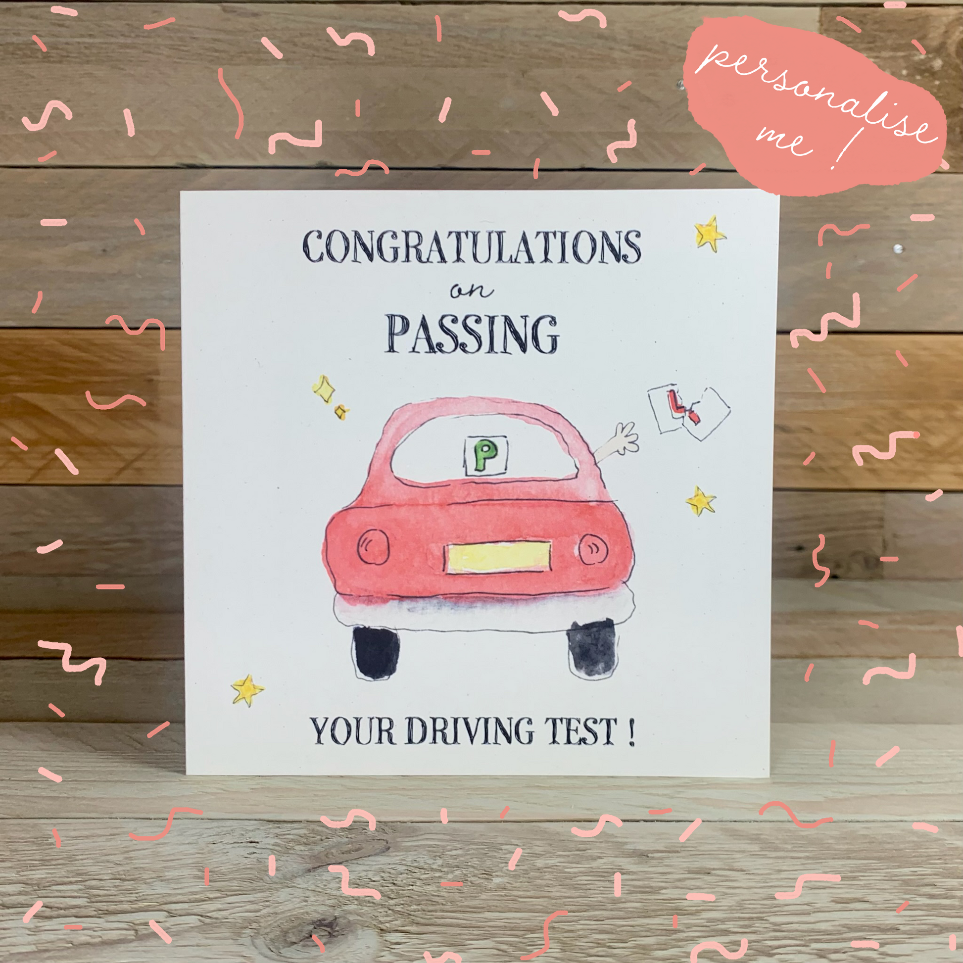 Driving Test Celebrations Card - Arty Bee Designs 