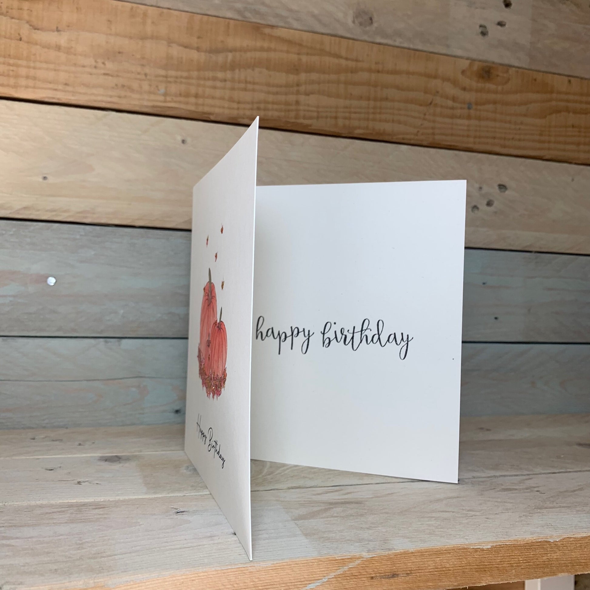 Pumpkin Birthday Card - Arty Bee Designs 