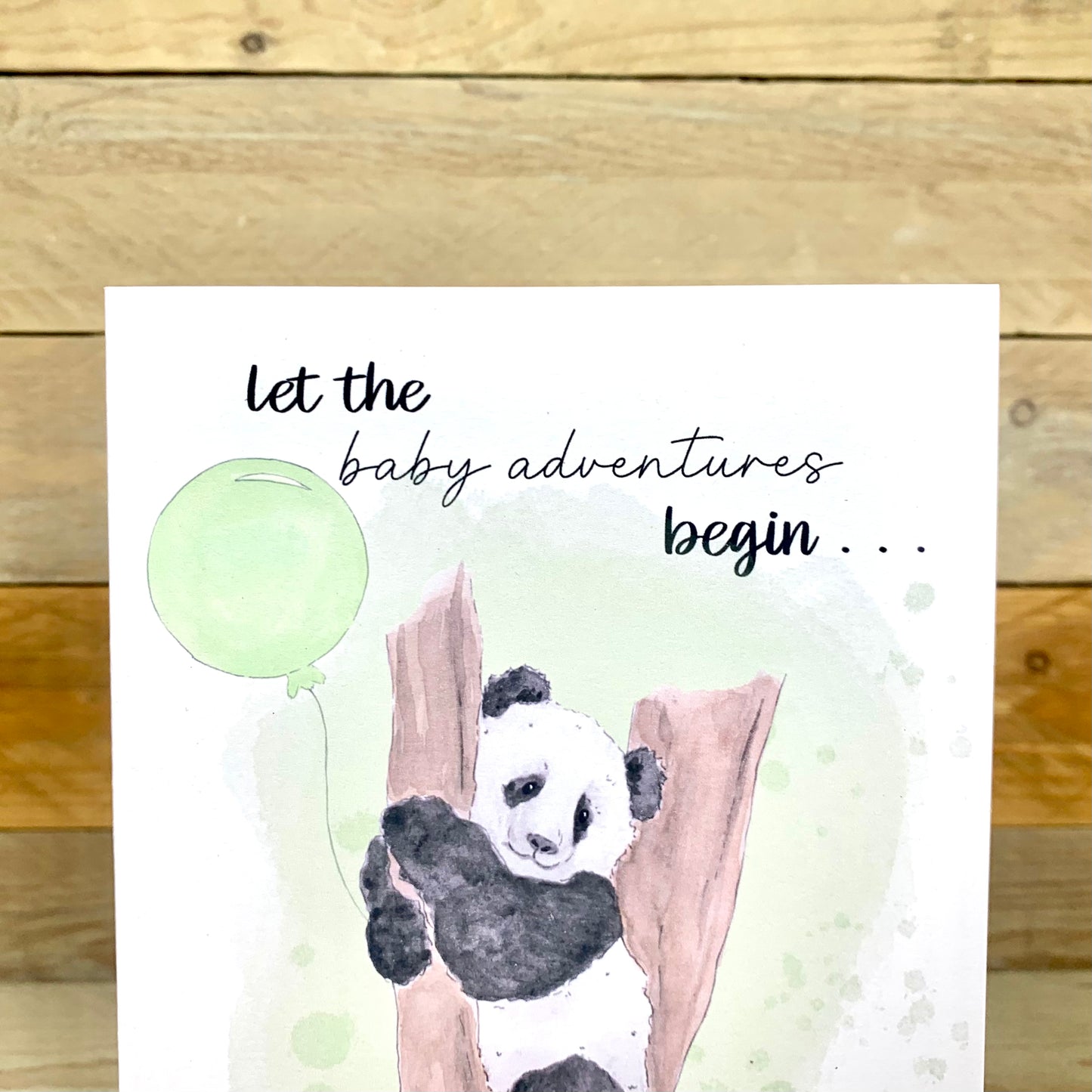 Peach the Panda New Baby Card