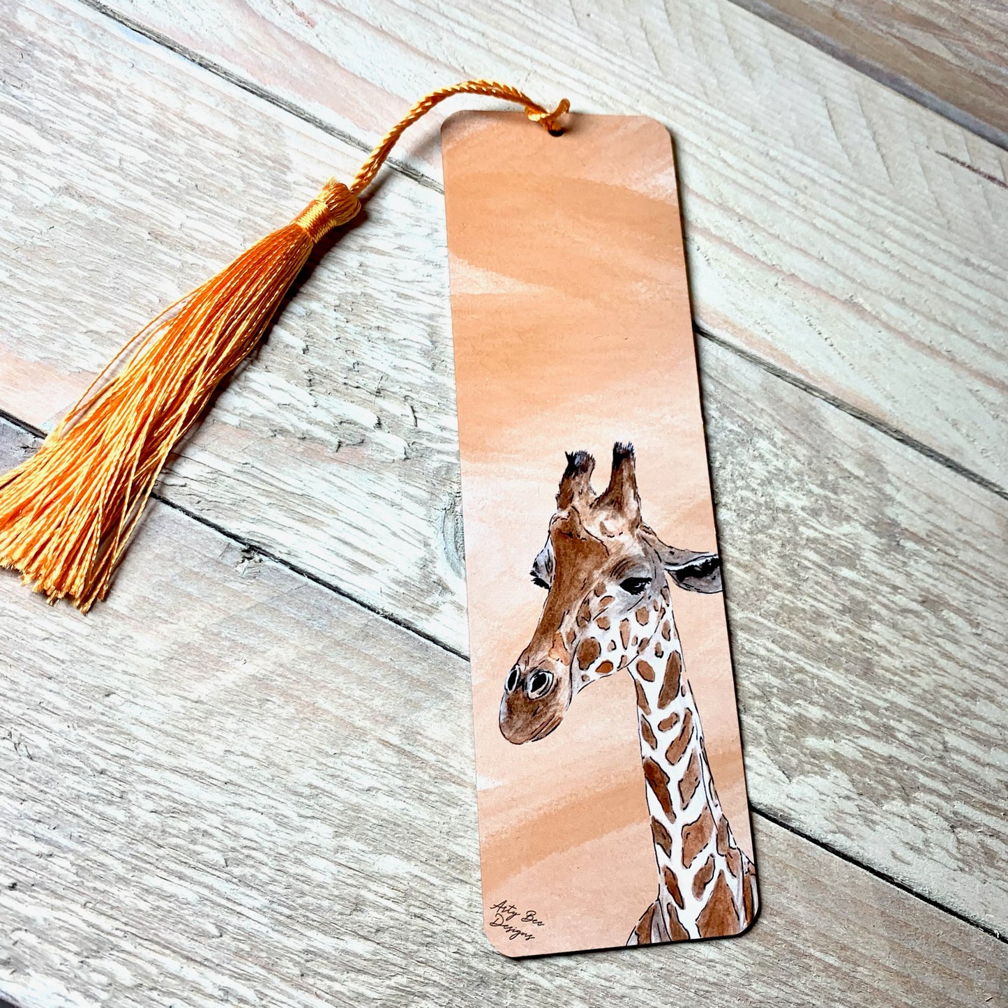 Giraffe Metal Bookmark With Tassel