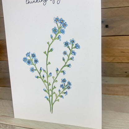 Thinking Of You Forget-Me-Not Card - Arty Bee Designs 