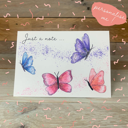 Butterfly Notelet / Pack of Notelets - Arty Bee Designs 