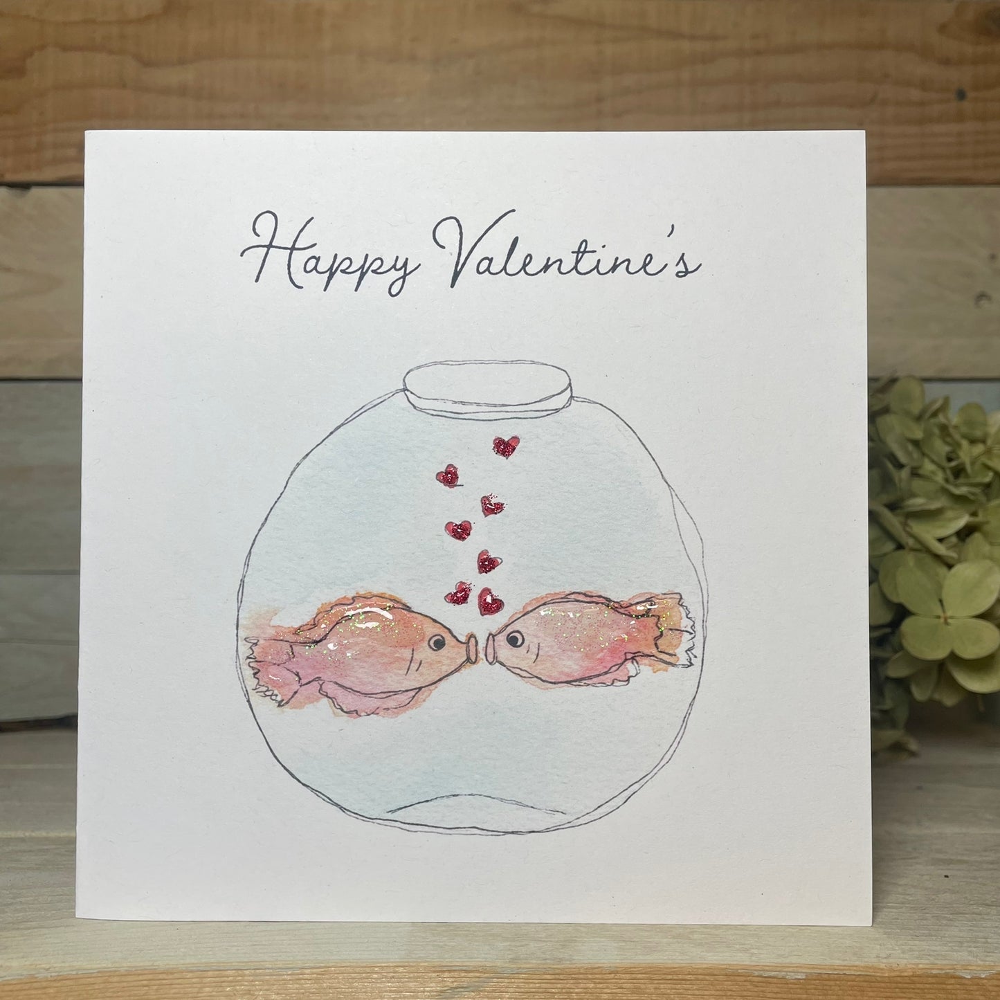 Kissing Gourami Valentine's Card
