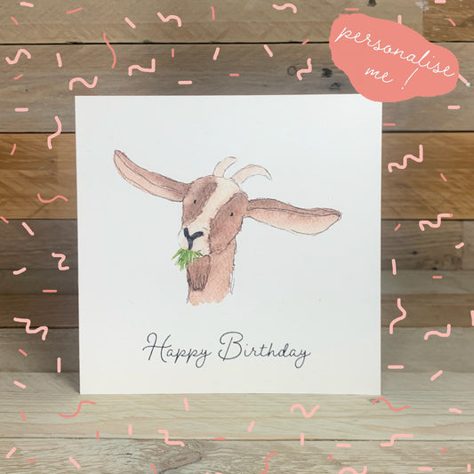 Gary the Goat Birthday Card - Arty Bee Designs 