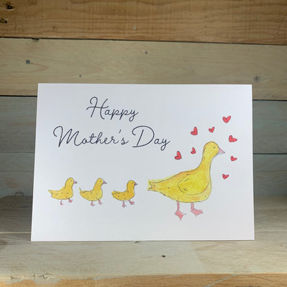 Mother Duck and Ducklings Mother's Day Card