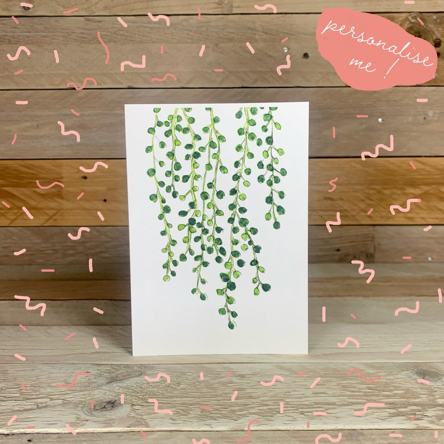 String of Pearls Notelet - Arty Bee Designs 