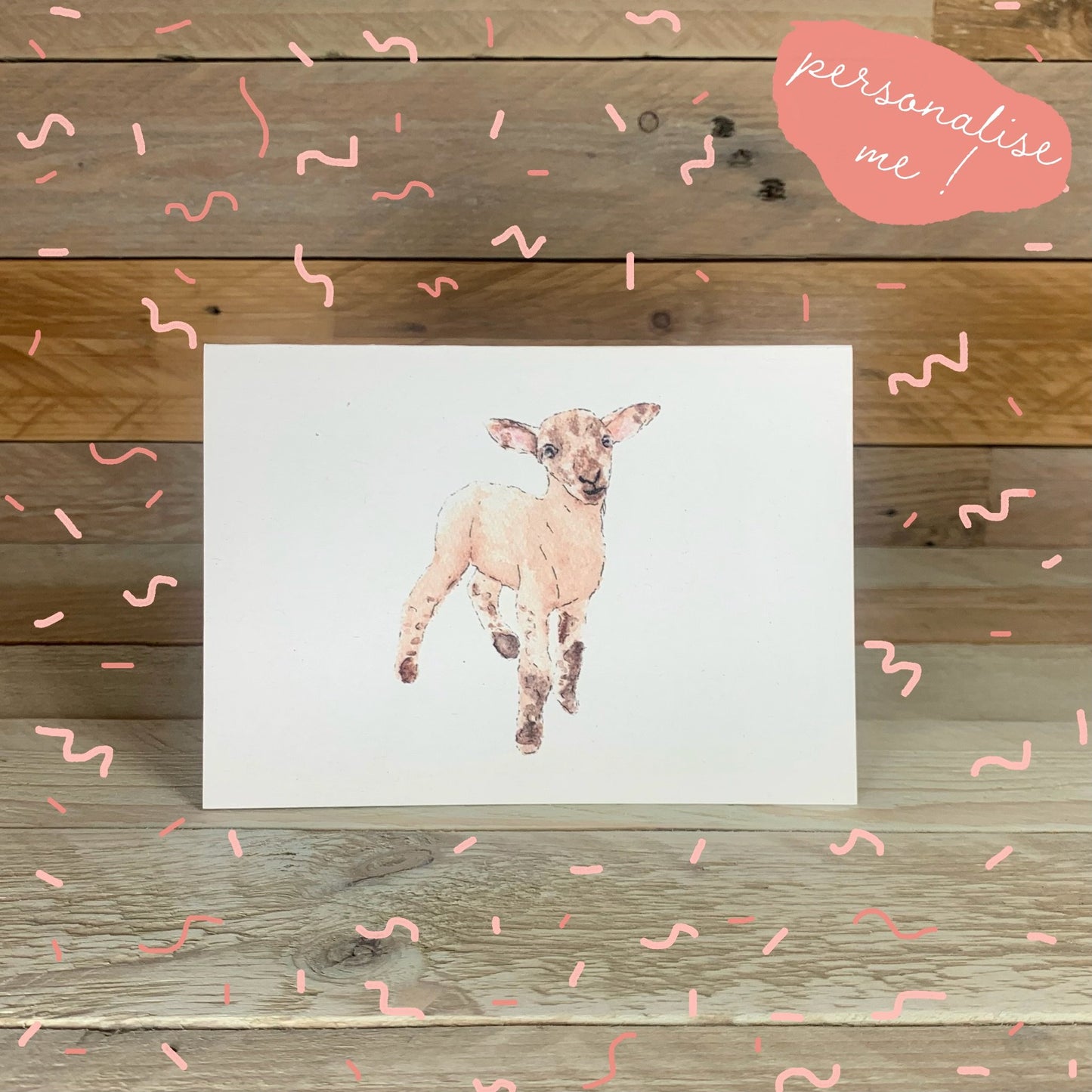 Droplet the Lamb Notelet - Arty Bee Designs 