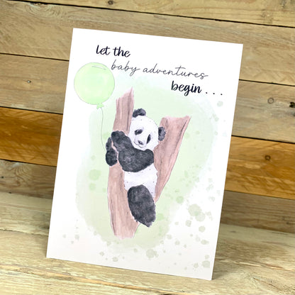 Peach the Panda New Baby Card