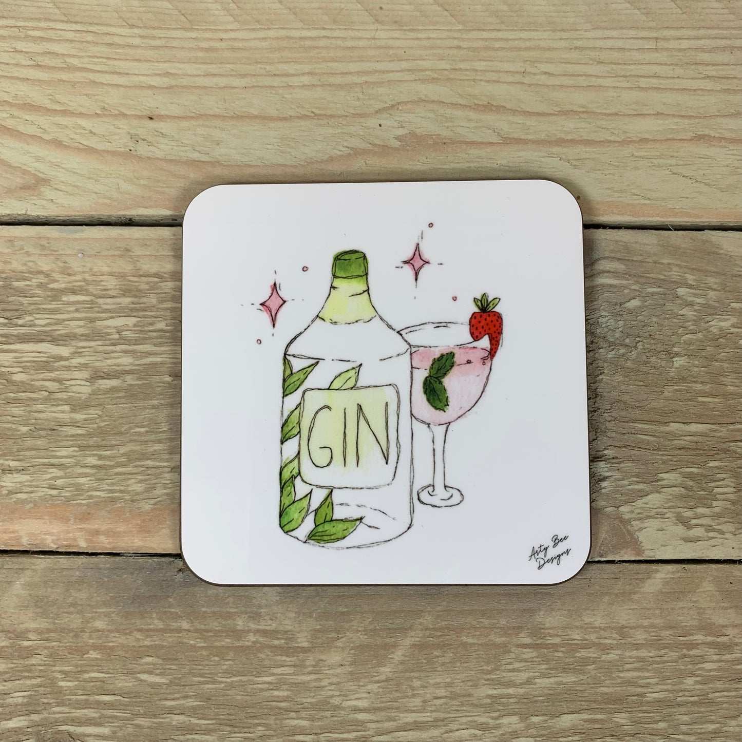 Gin Coaster - Arty Bee Designs 
