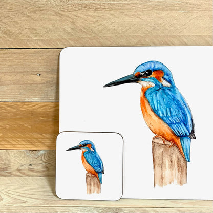 Kingfisher Coaster and Placemat Set