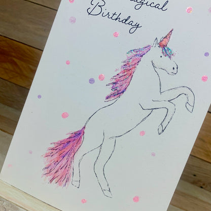 Sparkle the Unicorn Card - Arty Bee Designs 