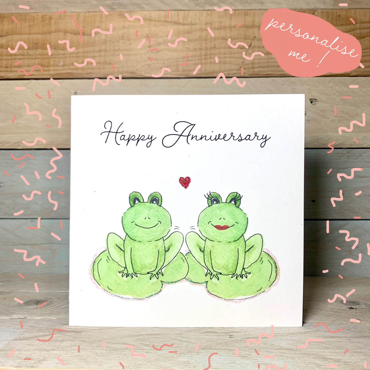 Fiona and Franklin Anniversary Card - Arty Bee Designs 