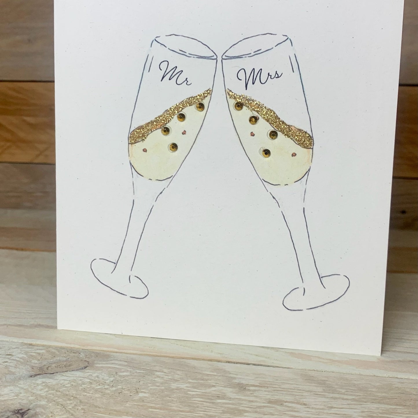 Congratulations Wedding Glasses Card - Arty Bee Designs 