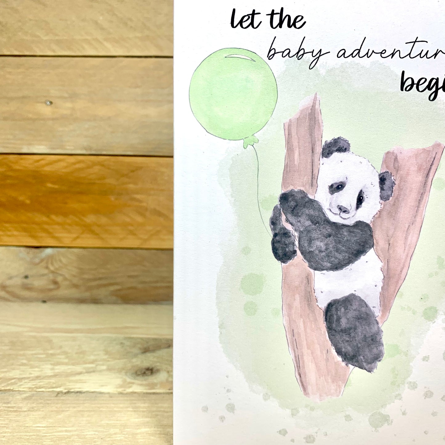 Peach the Panda New Baby Card