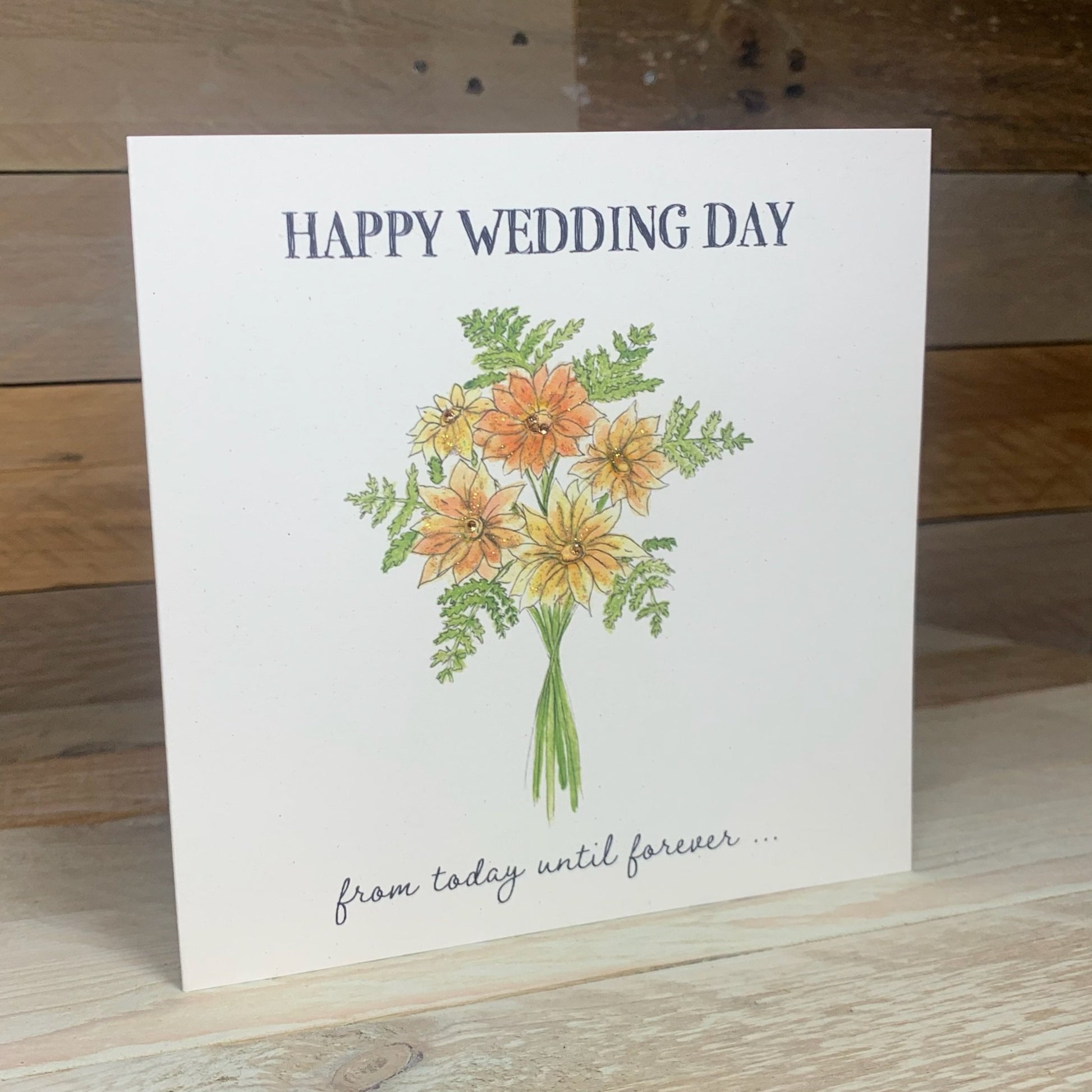 Wedding Bouquet Card - Arty Bee Designs 
