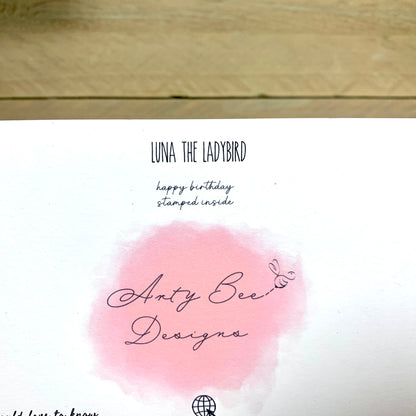 Luna the Ladybird Birthday Card